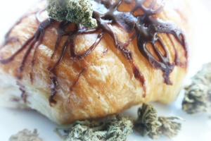 donut that are Cannabis Edibles with chocolate 
