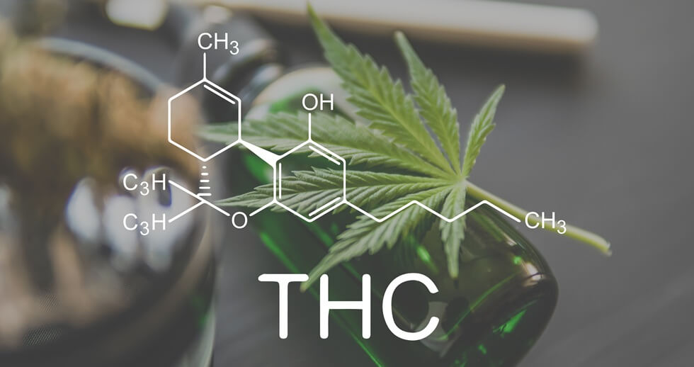 cannabis with the tetrahydrocannabinol molecule