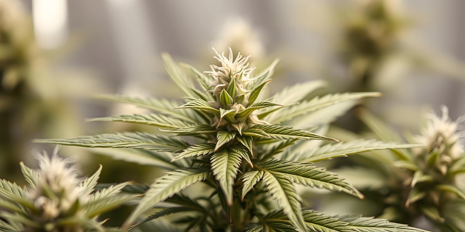 marihuana plants, macro photo, low depth of focus isolated with white highlights