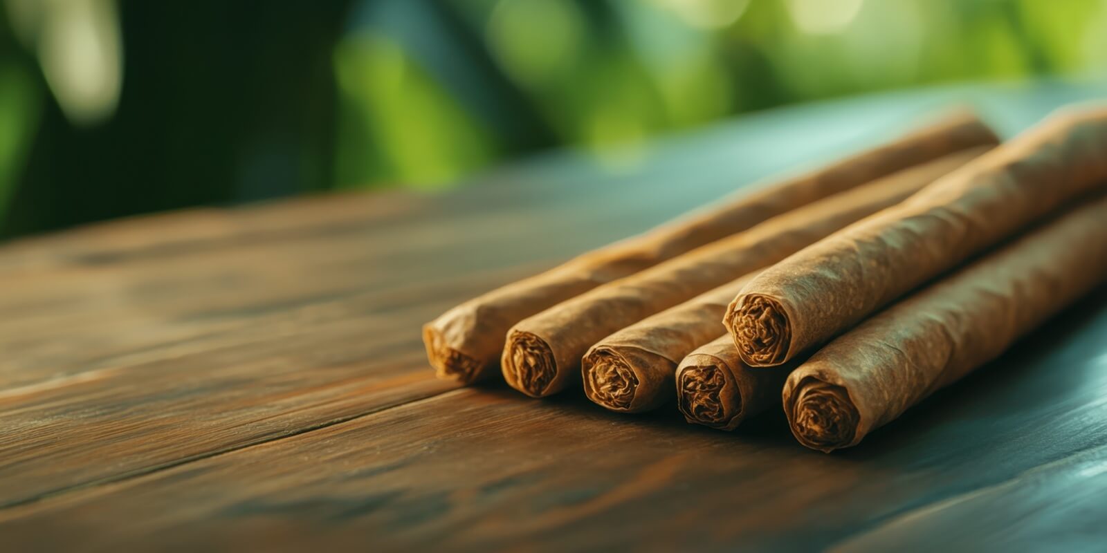 cannabis pre rolls on wooden table from Boston dispensary