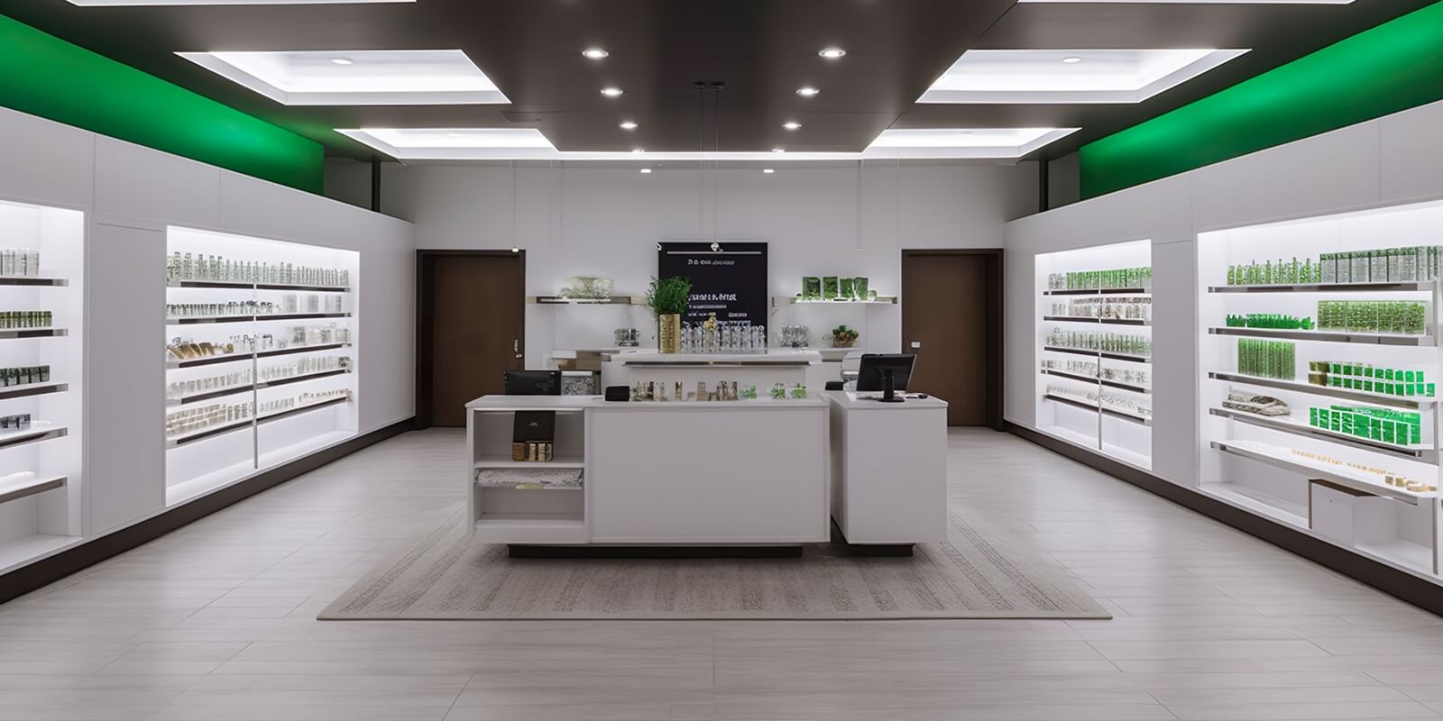 cannabis marijauana dispensary open floorpan