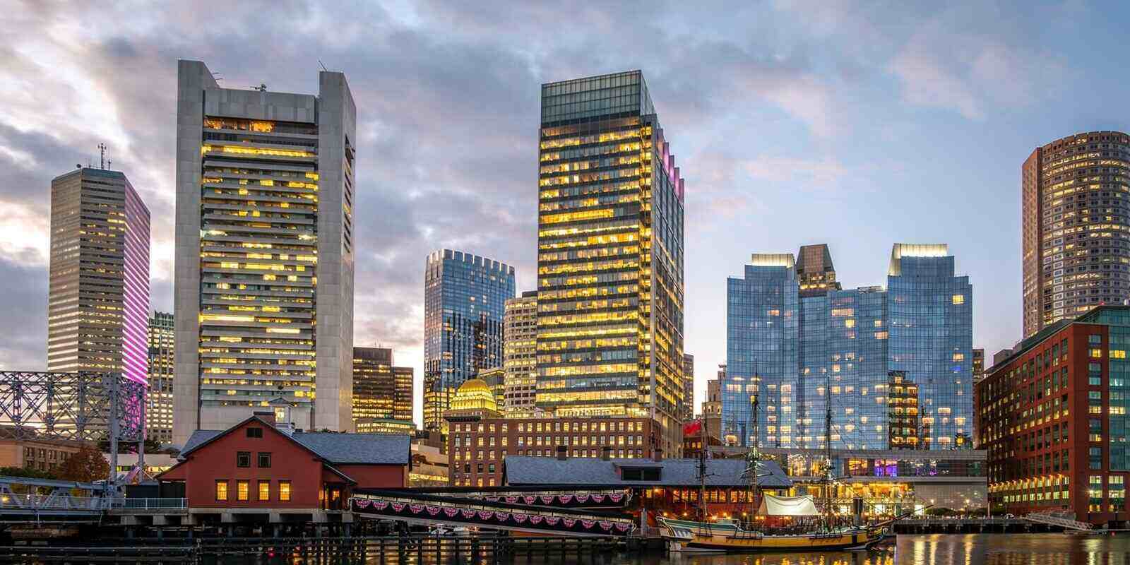 view of the historic architecture of Boston in Massachusetts